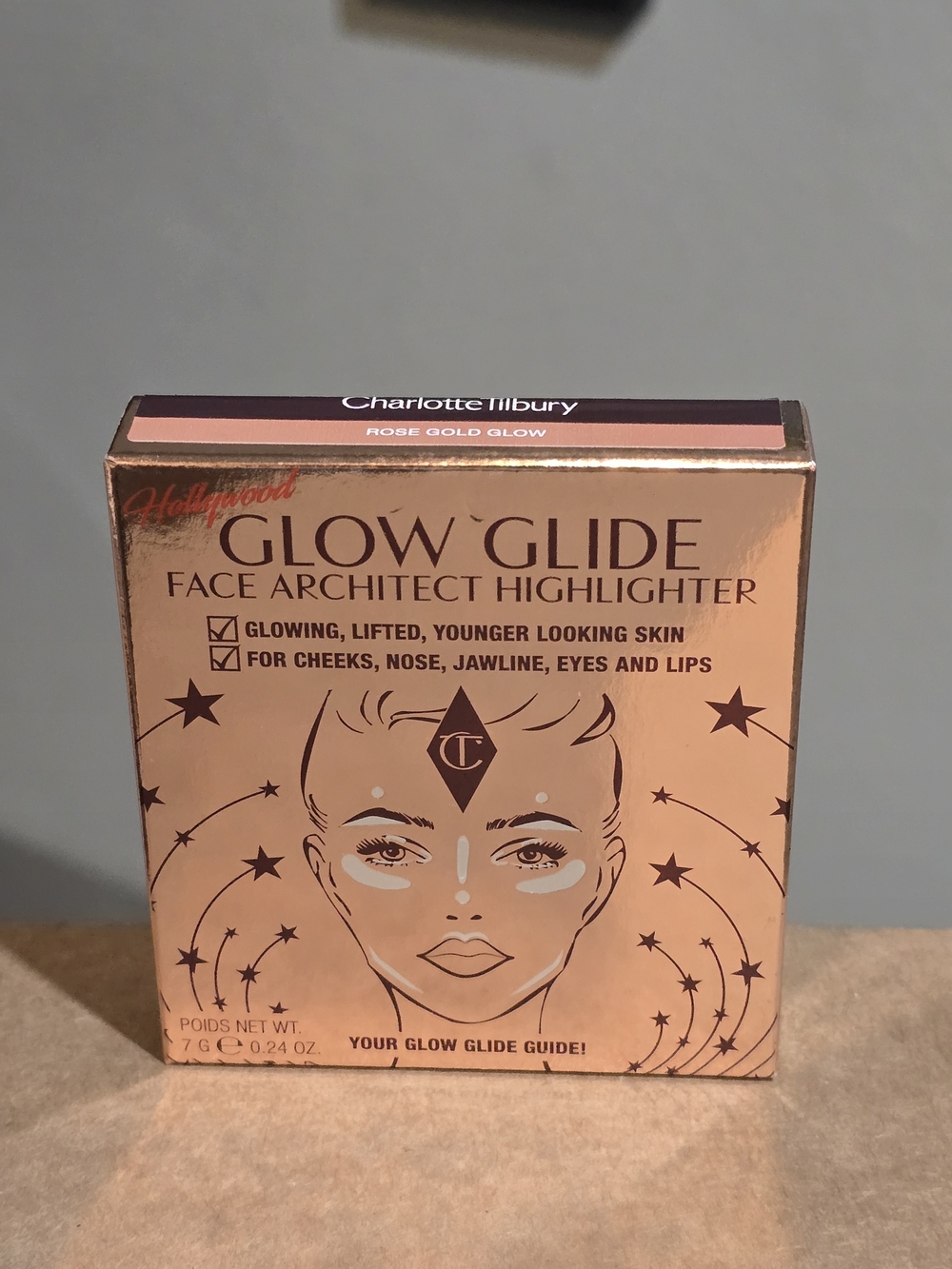 Charlotte Tilbury Glow Glide Face Architect Highlighter — Rose Gold